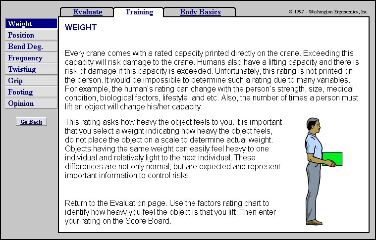 Washington Ergonomics Internet Workplace Safety Evaluation And Training Software 0159